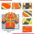 Venta caliente advertencia de seguridad vial alta visibilidad chaleco reflectante Fluo Gilet Hola Vis chaleco de seguridad con bolsillos